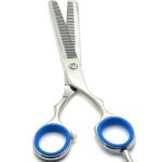 Professional Barber Thinning Scissors Single Blade Silver Color