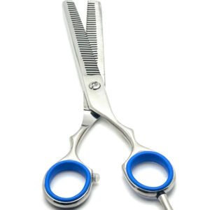 Professional Barber Thinning Scissors Single Blade Silver Color