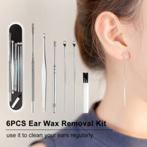 Ear Cleaning Kit Stainless Steel 6 Pcs